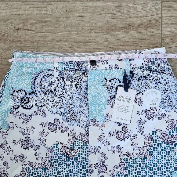 Paisley Floral Stretch Skort Womens Size 12 Pockets - Picture 3 of 7